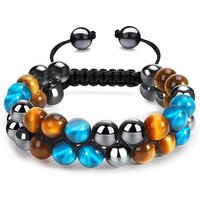 8mm Tiger Eye Beads Handmade Bracelet Jewelry Natural Stone Braided Bracelets for Men Women Healing Crystal Bangle
