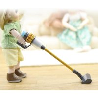 1 Pcs Doll Decor Accessories Miniature Dollhouse Simulation Wireless Handheld Vacuum Cleaner Model Toys