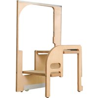 Universal Left/Right Opening Foldable Step Stool For Wardrobe Pantry 35CM Height Adjustable Non-Slip Surface Compact Storage