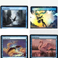 (Swan Song) Holo TCG Magical Proxy Black Top Quality Proxy Playing Cards Gathering Board Game Deck Trading Cards