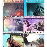 "Kozilek, Butcher of Truth/Kozilek, the Great Distortion" TCG Cards Game Black Top Quality Proxy Cards Board Game Trading Cards