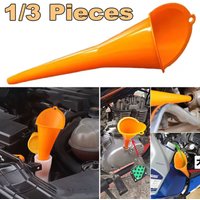 Car Gasoline Oil Fuel Funnel Long Stem Car Motorcycle Refueling Tools Anti-splash Hands-free Plastic Oil Funnel Auto Accessories