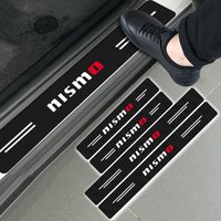 4pcs Carbon Fiber Car Door Sill Stickers Sill Protector Anti Scratch for Nissan Nismo R32 R34 R35 J10 GTR Teana Skyline Kawasaki