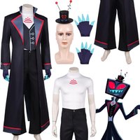 Fantasia S2 VOX Cosplay Hat Prop Black Suits 2025 TV Hell Inn Disfraz Costume Men Fantasy Halloween Carnival Party Clothes
