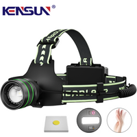 Powerful Super 60W Spotlight Headlight Sensing Head Lamp Type-C Apple lnput USB Output Power Display With Night Light Strip