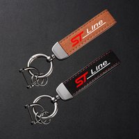 High-Grade Leather Suede Keychain Car Sport Key Ring For Ford ST LINE Ford FOCUS 2 FOCUS 3 Mondeo Fiesta Kuga MK2 MK3