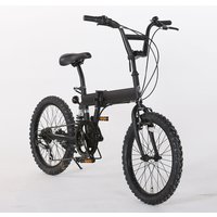 AliExpress 20 Inch 6 Speed Folding Mountain Bike Crankset 52T Flywheel 14-28T High Carbon Steel Frame Shock Absorption Folding MTB Bicycle