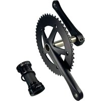 AliExpress GANOPPER Alumnium Alloy Crankset Fixed Gear Road Bicycle Crank Set 165mm 144BCD 49T Hollowtech Single Speed Parts Bike Chainwheel With BB