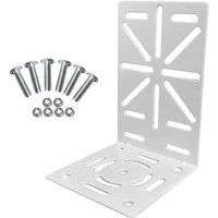 L Shape Adapter Steel Plate Outdoor External Wall/Corner Mount Bracket Holder Monitoring Pole Hoop Bracket for Security Camera