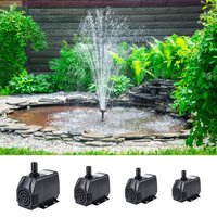Black Submersible Water Pump Ultra-Quiet Mini Fountain Pump Adjustable with Suction Cup Fish Tank Filter Pump Hydro/Aquaponics