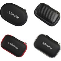 Hard EVA Portable SpO2 Finger Pulse Oximeter Pouch Bag Carrying Case Earphones Data Cable Zipper Storage Bag for Travel 1pc