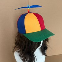 Creative detachable propeller baseball cap for spring and summer parent-child sun shading windmill bamboo dragonfly duck tongue