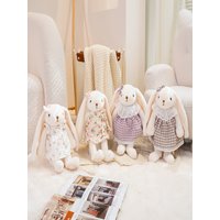 Soft Fluffy Long Ear Bunny Plush Toy Cute Stuffed Rabbit Doll Ideal for Holiday Presents, Bedroom Decor .