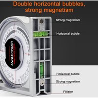 Dial Angle Finder Protractor Magnetism Inclinometer Level 0-180° Angle Gauge Woodworking Measuring Tools Slope Scale Level