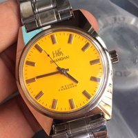 Vintage Shanghai Watches Men 37mm Hand Wind Mechanical Wristwatches Retro Chinese Antique 7120 Manual Winding Clocks 1963 Homage