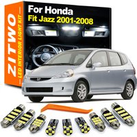 ZITWO 9Pcs Canbus LED Interior Dome Map Light Kit For Honda Jazz Fit MK1 2001 2002 2003 2004 2005 2006 2007 2008 Car LED Bulb