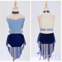 Girls Lyrical Contemporary Dancewear Ballerina Costume Ballet Practice Professional Figure Skating Competition Dance Skirted