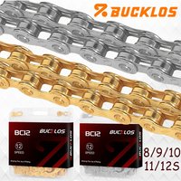 AliExpress BUCKLOS Bicycle Chain 8/9/10/11/12 Speed Road Mountain Bike Chain Durable MTB Current 8V 9V 10V 11V 12V Bicycle Chains