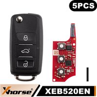 Xhorse XEB520EN Second Generation Replaced of XEB510EN For Volkswagen B5 Type Super Remote with XT57 Super Chip 5pcs/lot image 3