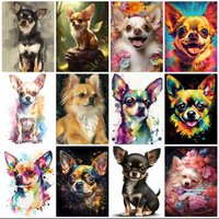 Dog Chihuahuas Square Round Diamond Painting Kit 5D DIY Diamond Embroidery Cross Stitch Handmade Art Crafts Home Decor Gift