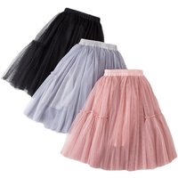 Kinderröcke für Mädchen, Baumwolle, Spitze, Tutu, Faltenrock, Schwarz, Rosa, Grau, Kinderkleidung, 4, 6, 8, 10, 12 Jahre, Pettiskirt, Partykleidung