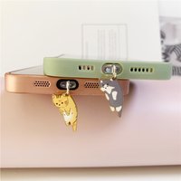 1/4Pcs Cute Cat Dust-Proof Plug Type-C/iPhone 8-14 Charging Port Cover Decorative Pendant Phone Charm Gift for Women