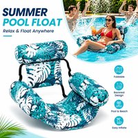 Heavy Duty Blow Up Pool Chair Inflatable Lounge Seat for Adults Lake Beach Backyard Party Outdoor Furniture Accessory Summer