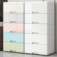 Thickened Drawer Type Storage Cabinet Bedside Storage Box Chest of Drawers Baby Wardrobe Baby Snack Storage Cabinet Folding Storage Cabinet Organizer