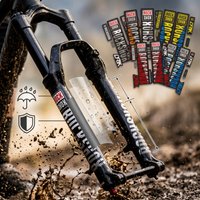 AliExpress NONE Rock Shox SID 6PCS 2D Flat Helmet Stickers Motorcycle Road Bike Decorative Decals Set
