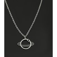Personality Hollow Universe Planet Pendant Stainless Steel Heavenly Body Neclace Link Chain Decoration Jewelry Gift for Women