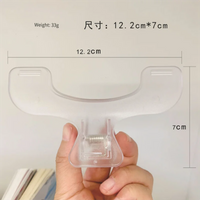 1 Piece Of Transparent Cover Book Clip Tailcoat Clip Bill File Strong Fixing Large Clip Stationery Student Account Memo Clip