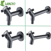 Black High Quality Outdoor Garden Faucet Washing Machine Faucet Stainless steel Kitchen Bathroom Sink Tap Mop Pool Water Taps