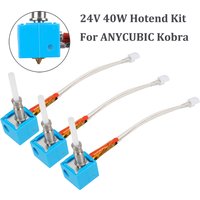 2pcs Kobra Hotend Print Head J-head For ANYCUBIC Kobra Hotend 3D Printer Parts impresora 3d Extruder 24V 40W Cartridge Heater