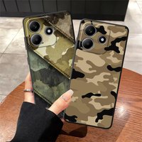 Case for Xiaomi Redmi Note 10S 11s 13 14 Pro Plus 9S 12s 9 10 11 12 Pro 7 8 Black Soft Phone Cover Camouflage Pattern