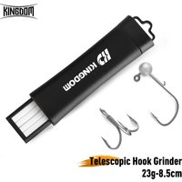 Kingdom Portable Fishing Hook Sharpener Mini Pocket Telescopic Fish Hook Sharpen Tools For Camp Hike Outdoor Fishing Accessories