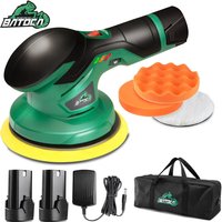 BATOCA Cordless Car Polisher 12V Wireless DA Car Polishing Machine Brushless Dual Action Buffer Free 2pcs 2.0Ah Lithium Battery