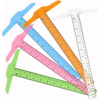 2PCS transparent t-square ruler 30cm, plastic drawing t-ruler for students, engineering drafting tool set