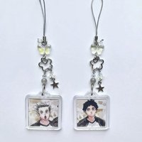 Bokuto koutarou + akaashi keiii . keychains