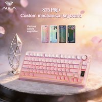 AULA S75 PRO Wireless Mechanical Keyboard, Bluetooth/2.4GHz/USB-C, with RGB backlight, PBT keycaps, 75% hot-swappable, with scre