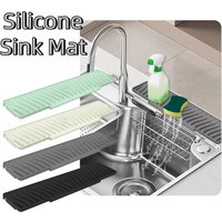 Portable Silicone Drain Mat Anti-slip 45cm Lengthen Kitchen Sink Holder Faucet Accessories Sink Splash Guard Farmhouse Decor