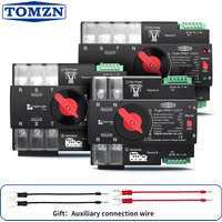 TOMZN DIN Rail 3 Phase 2P 3P 4P 63A 100A 125A 230V Dual Power Automatic Transfer Electrical Selector Switch Uninterrupted ATS