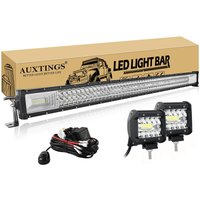 Neue 22-52 Zoll 270W-675W Offroad-LED-Lichtleiste mit 2 Stück 8D 60W Arbeitsleuchten-Kabelsatz 12V 24V LED-Leiste für Offroad-SUV 4WD 4x4 ATV