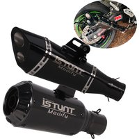 Tłumik wydechu motocyklowego 51MM do Z900 MT07 MT09 Ninja400 ZX6R, wsuwany tłumik, modyfikowany, czarny połysk