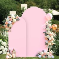 Wedding Arch Backdrop Covers Round Top Cloth Photography Props Fashion Engagement Decor for Birthday Celebration