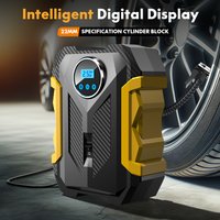 Carsun 150Psi 12V Inflator: Digital Display, Led Light, Smart Tire Pressure, 3m Cord - for Cars, Bikes, Balls