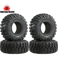 RED SPIDER 4Pcs 2.2 inch Beadlock Wheels Rubber Tires 120mm Tyres for 1/10 RC Rock Crawler TRX4 TRX-6 Axial SCX10 90046