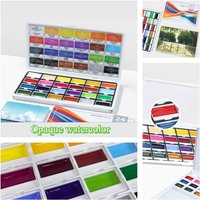 24-color Opaque Semi-dry Solid Watercolor Paints Suitable DIY Painting Graffiti Coloring Portable Outdoor Watercolor Paints