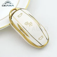 For Tesla Model 3 S X Y Auto Remote Shell Fob Holder TPU Car Smart Key Case Cover Protector Keychain Accessories
