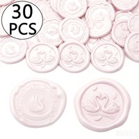 30Pcs 3D Swans/Animals Pattern Wax Seal Stickers with Strong Self-Adhesive DIY Valentine's Day Wedding Invitations Envelope Card