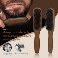 1Pc Wood Handle Boar Bristle Beard Brush for Men - Shaving Tool Hair Stylist Mustache Brushes - Wooden Beard Shaving Brush